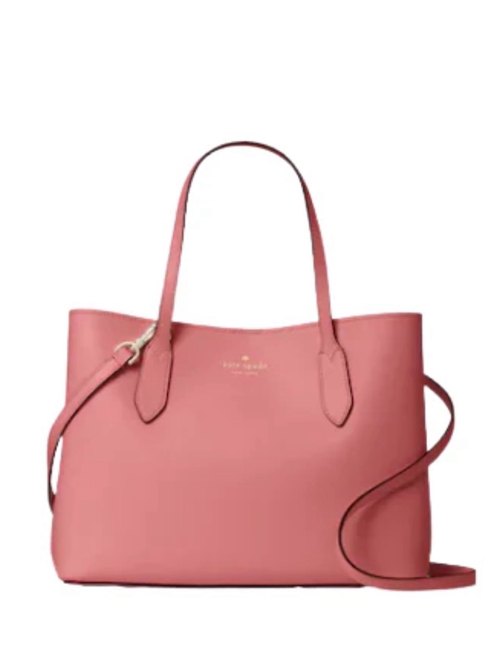 Kate Spade Pink Leather Tote With Detachable Strap